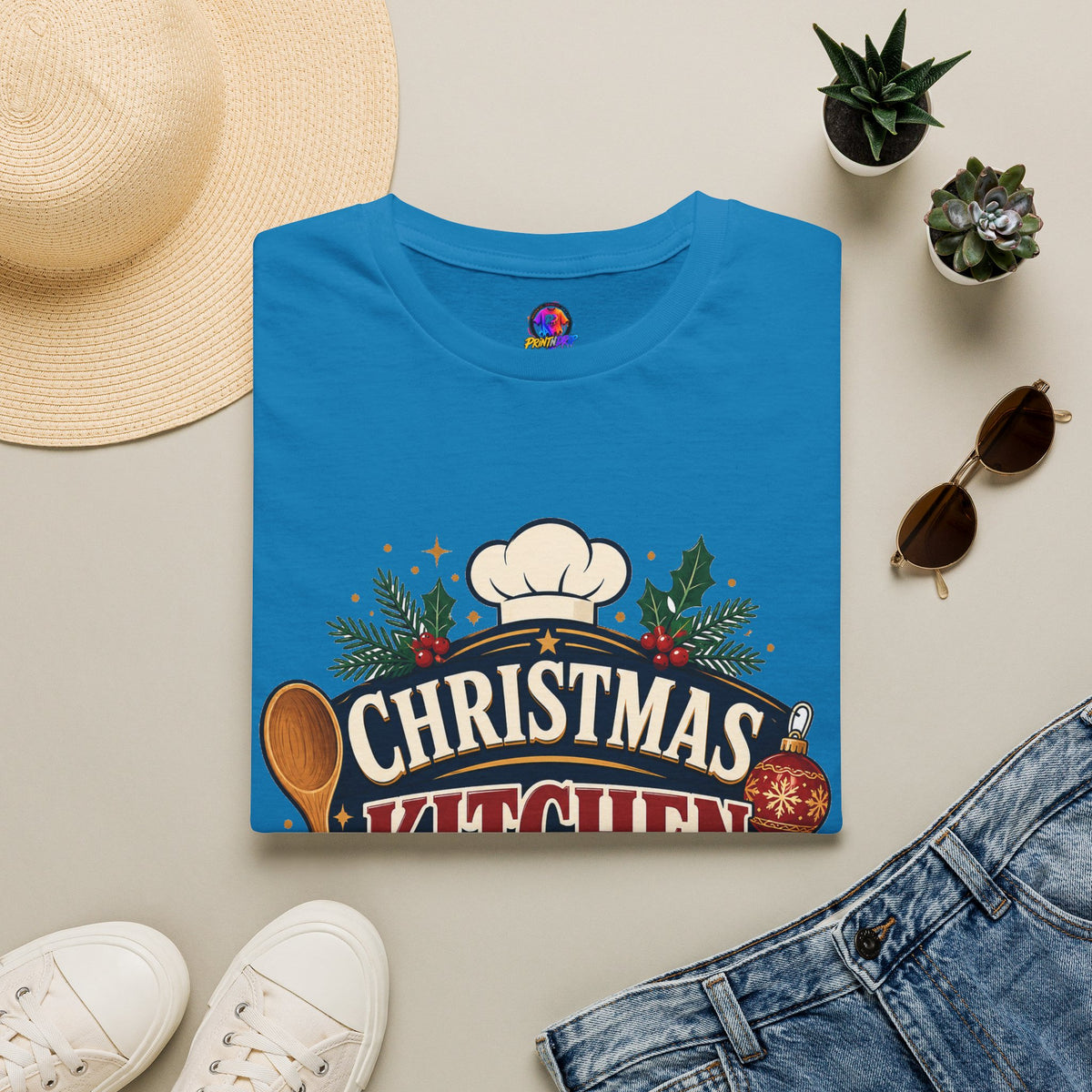 Christmas Kitchen Captain T-Shirt — Festive Holiday Cooking Tee