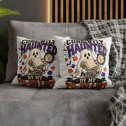 Halloween Ghost Pillowcase  — “Currently Haunted by My To-Do List” Decorative Throw Pillowcase