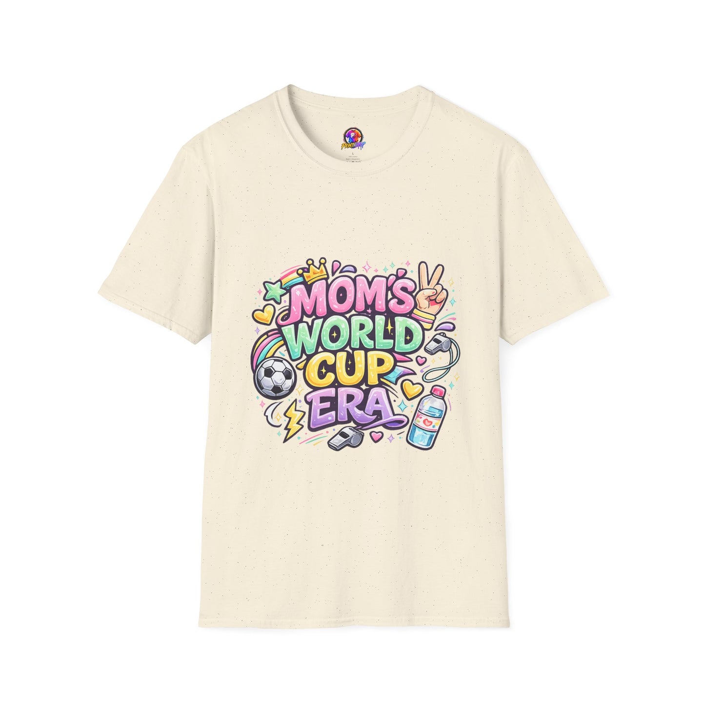 Girls Kids Mom's World Cup Era T‑Shirt — Playful Soccer Mom Tee