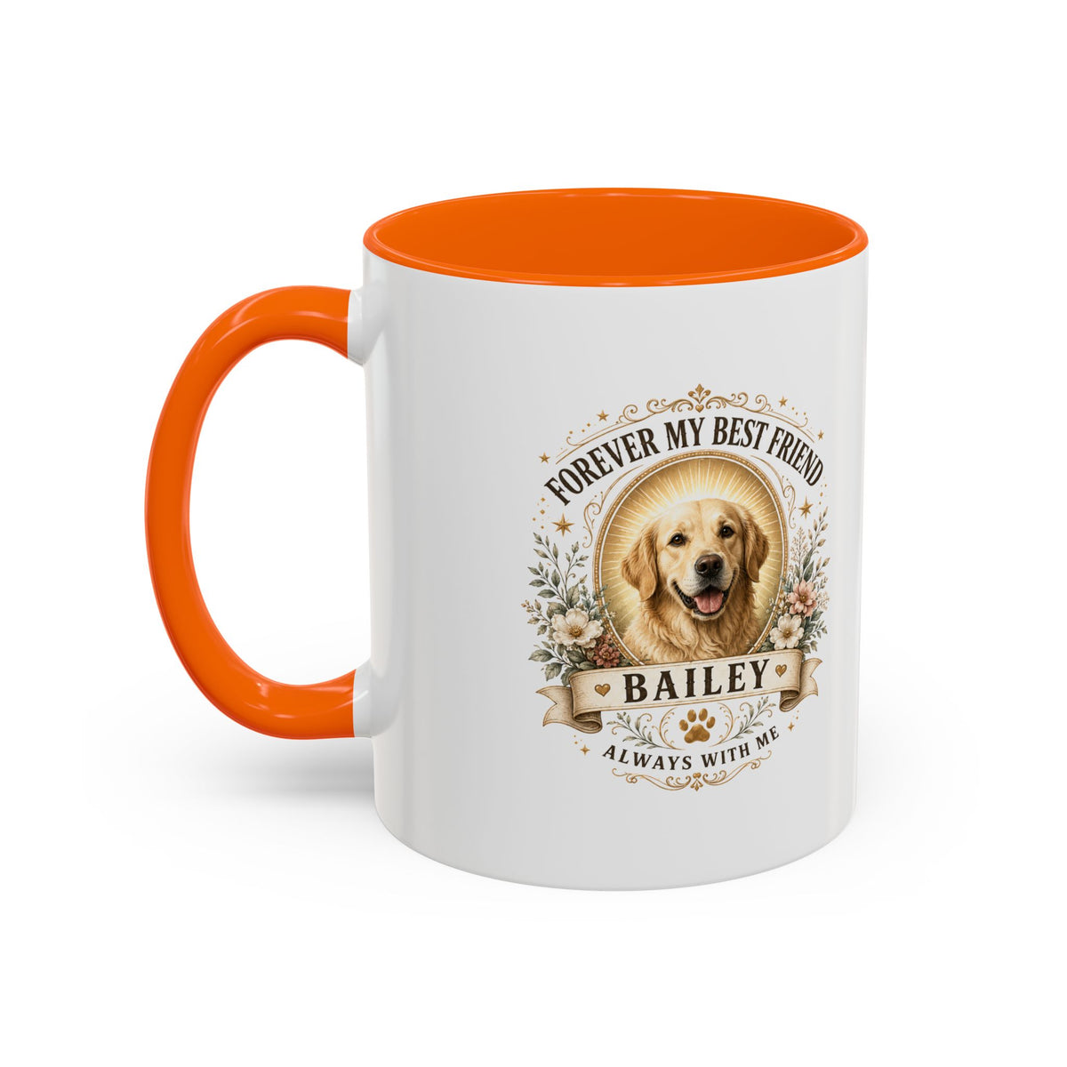 Milo Bailey Dog Dad Mom Personalized Dog Photo Coffee Mug — "Forever My Best Friend" Memorial Mug