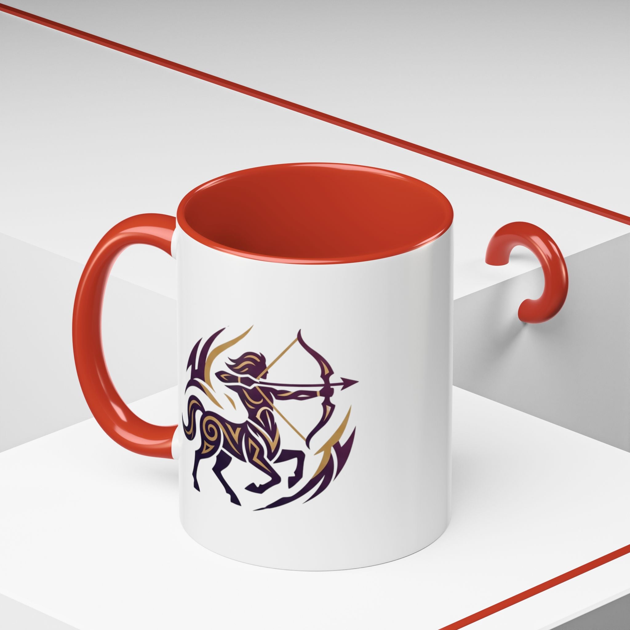 Sagittarius Zodiac Coffee Mug — Archer Centaur Astrology Accent Mug