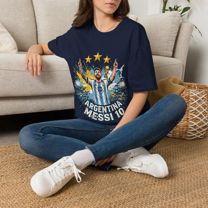 Argentina Messi Soccer T‑Shirt — World Cup Champion Fan Tee