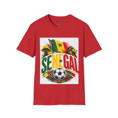 Senegal Flag Soccer T-Shirt — Lion & Football Pride Tee