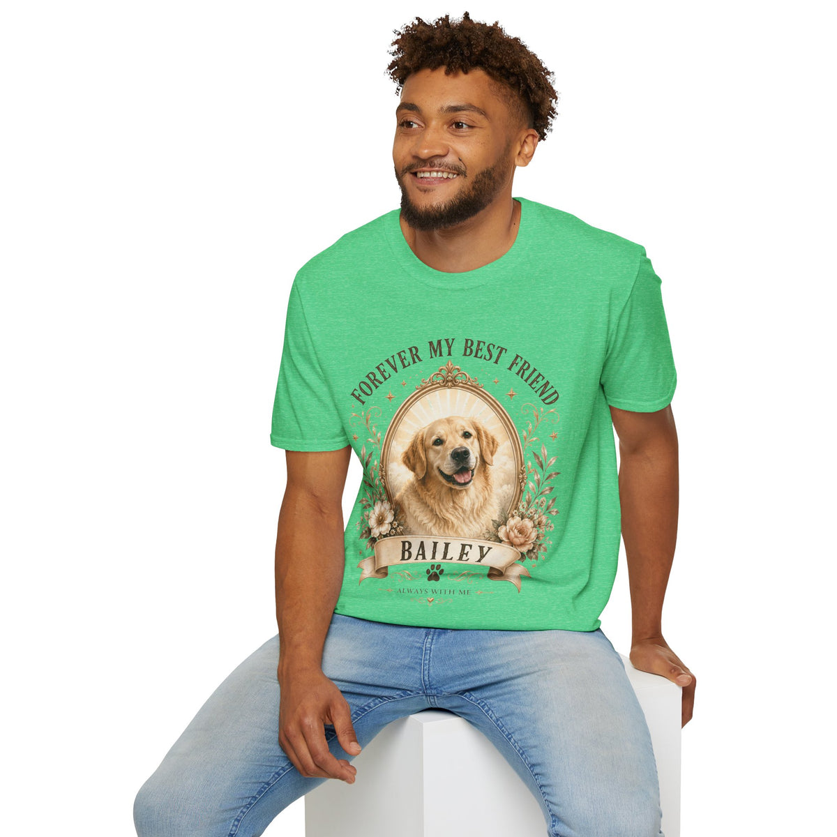 Dog Memorial T-Shirt — "Forever My Best Friend" Personalized Pet Tribute