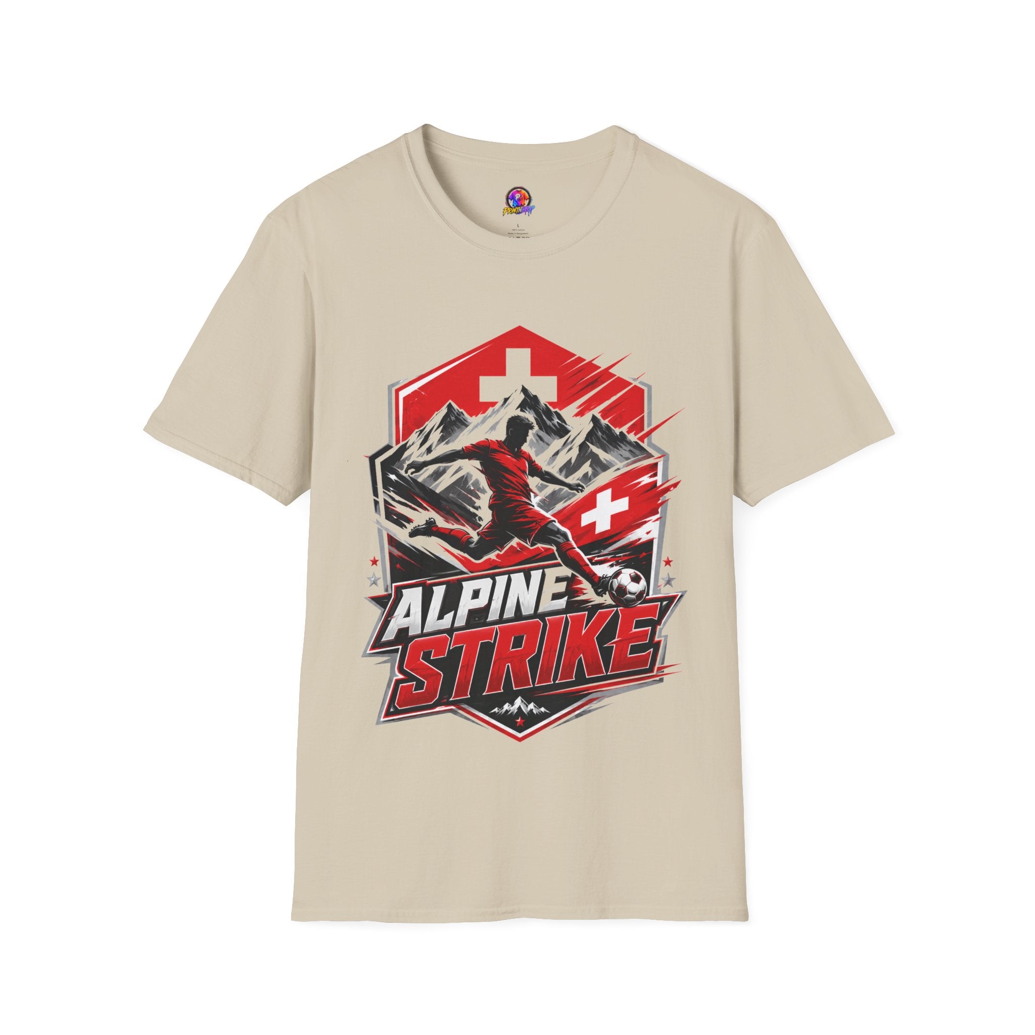 Switzerland Alpine Strike T‑Shirt – Swiss Mountain Ski & Snowboard Graphic