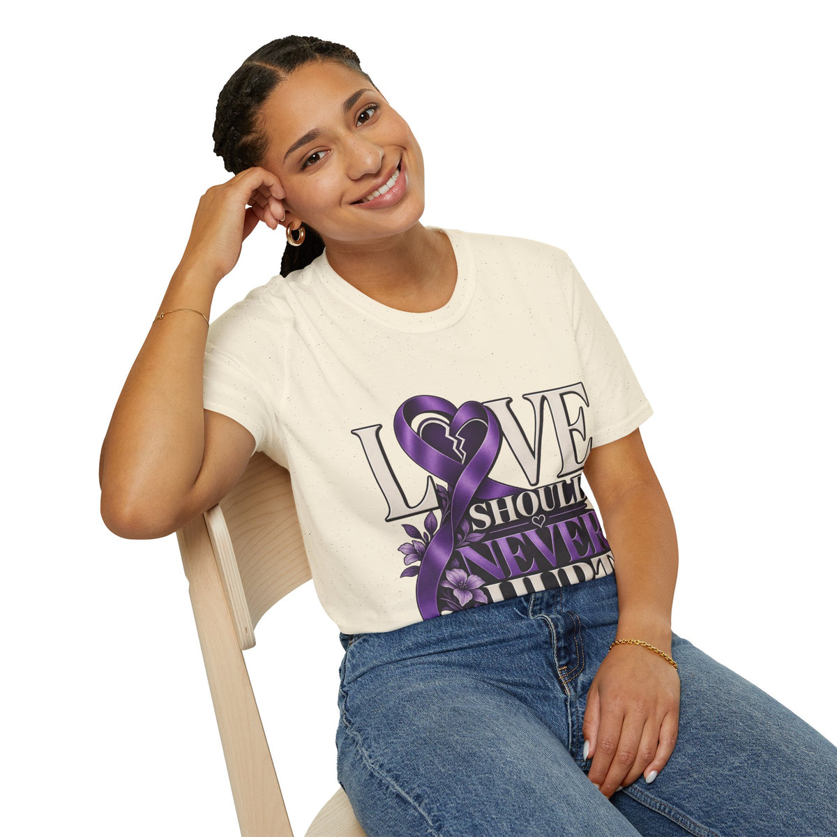 Love Should Never Hurt Domestic Violence Awareness T-Shirt