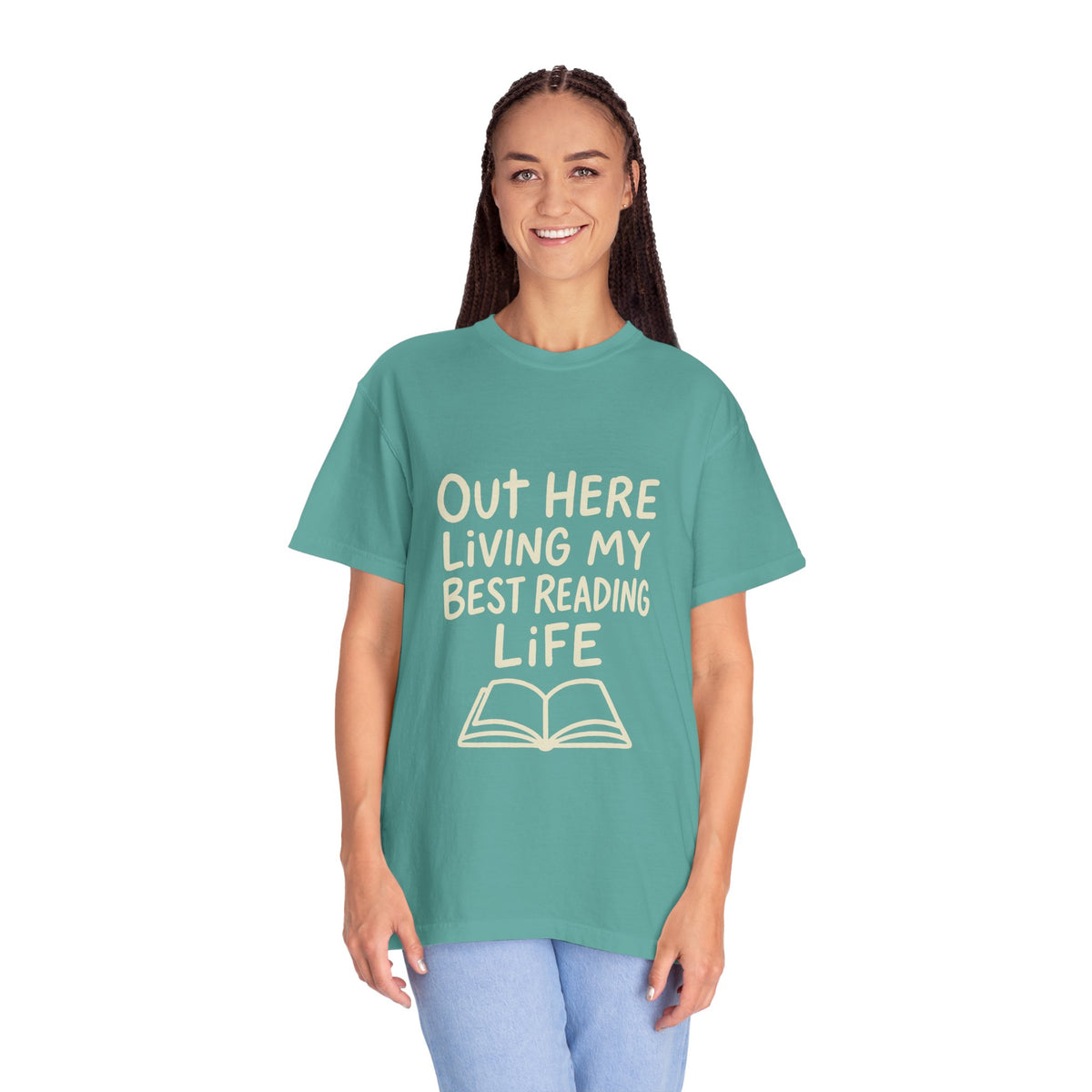 Reading Life T-Shirt — "Out Here Living My Best Reading Life" Book Lover Tee - Trending Now - October 2026
