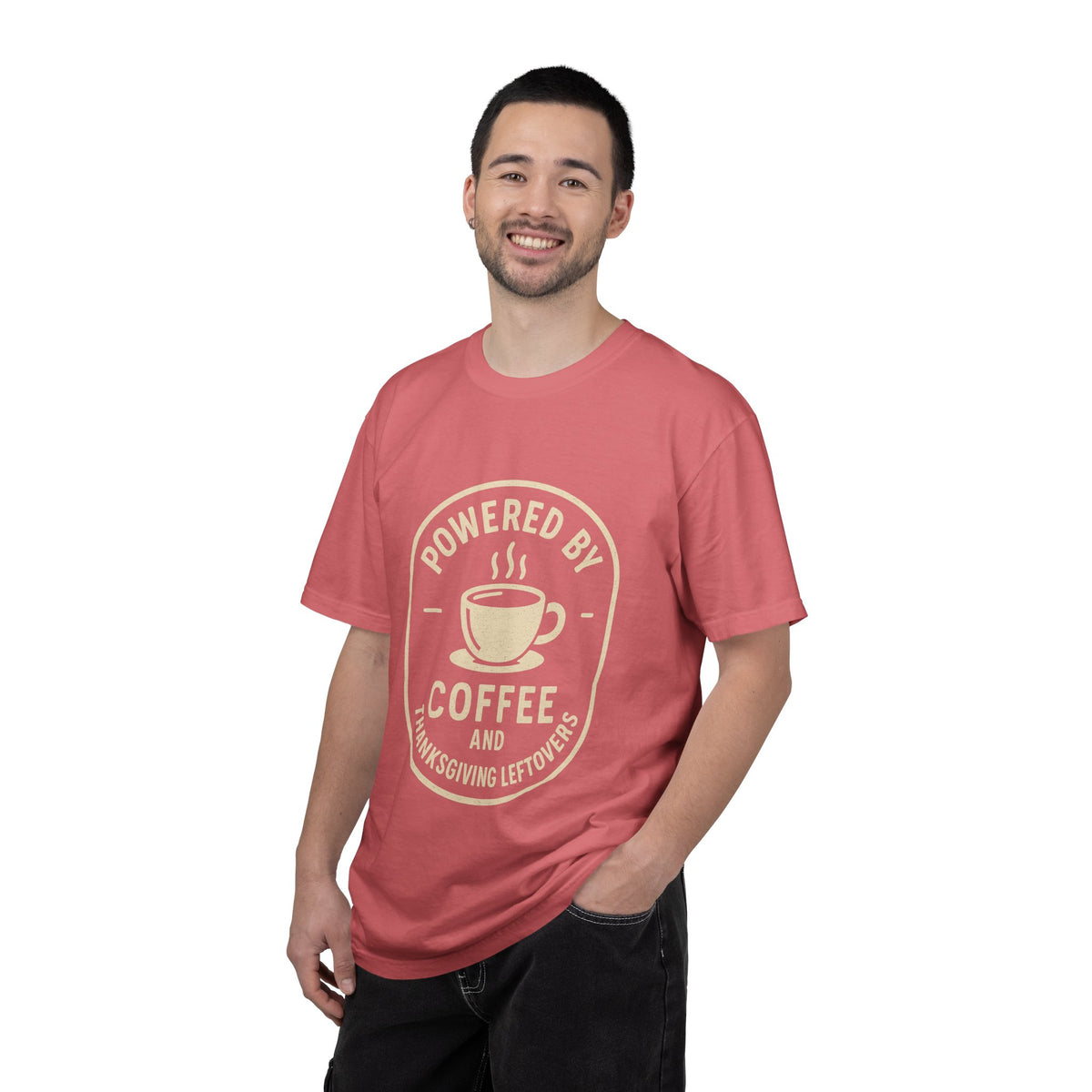Powered by Coffee and Thanksgiving Leftovers T-Shirt - Trending Now - October 2026