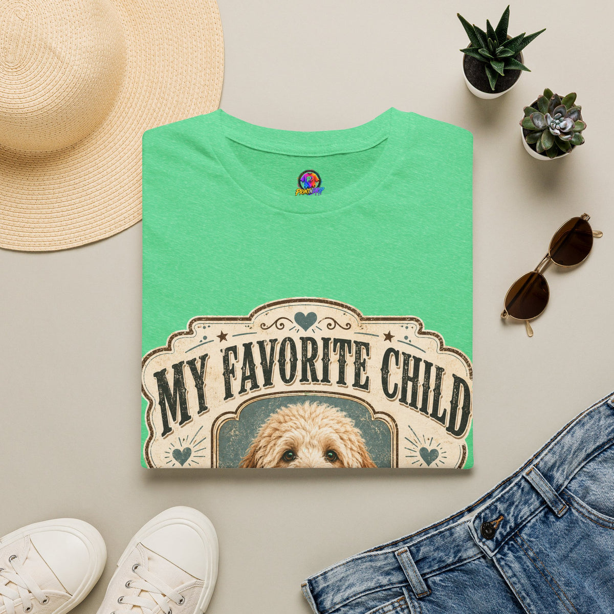 T-Shirt — "My Favorite Child" Dog Mom Club Graphic Tee