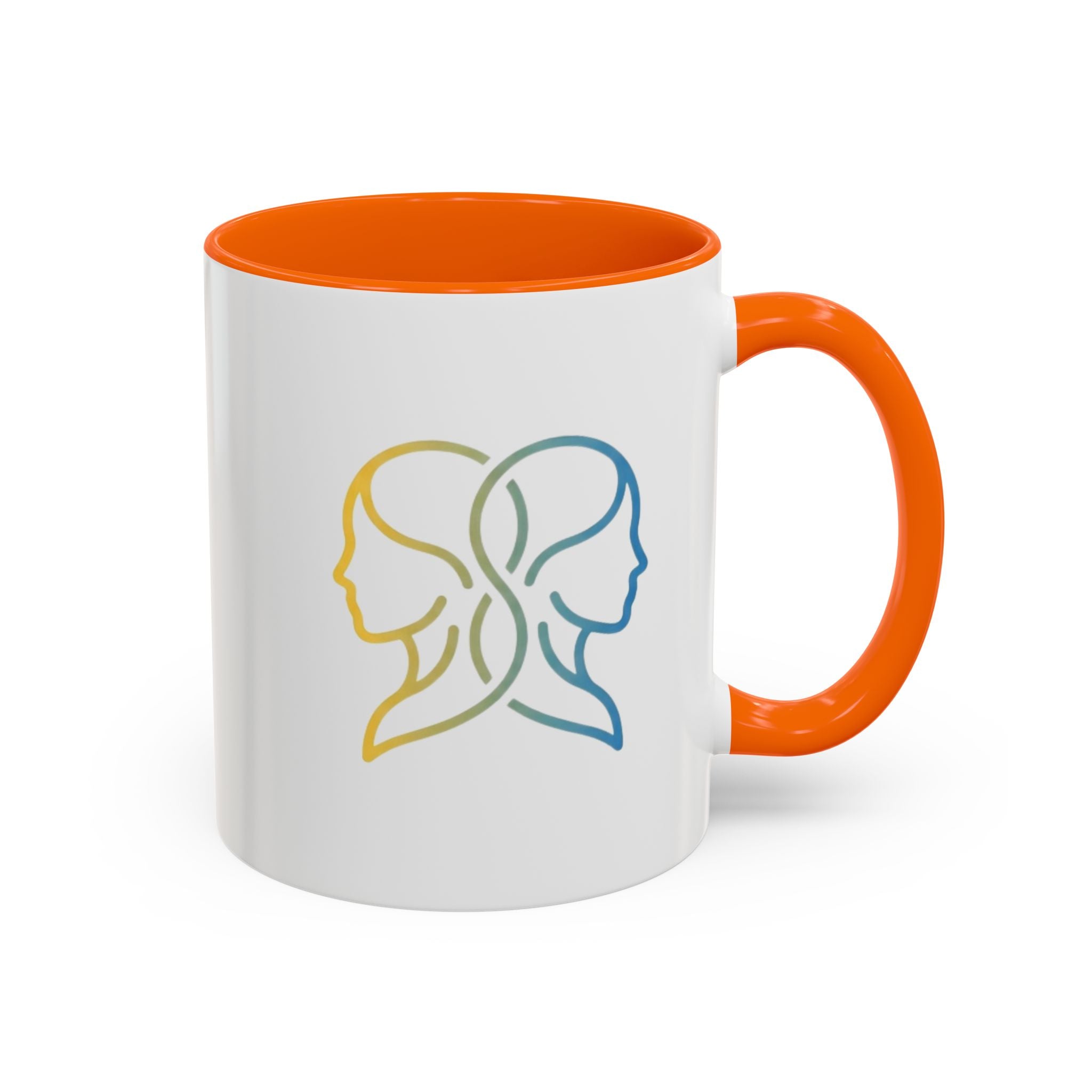 Gemini Zodiac Accent Coffee Mug — Color Gradient Twins Horoscope Gift