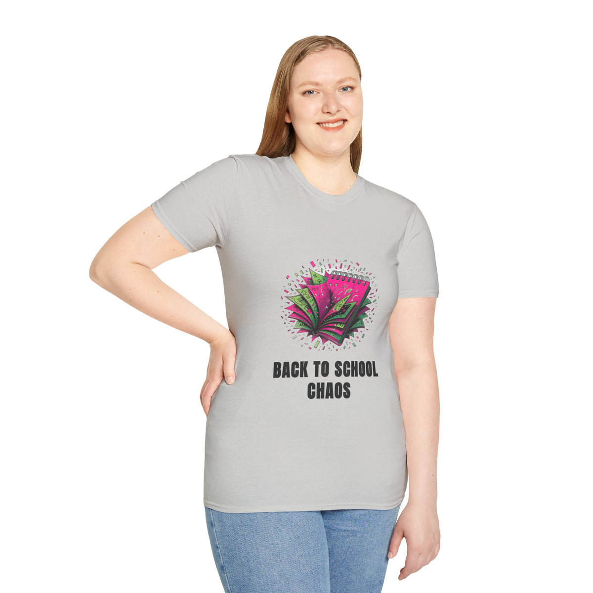 Back to School Chaos T-Shirt — Colorful Notebooks Graphic Tee for Students & Teachers - Trending Now - August 2026