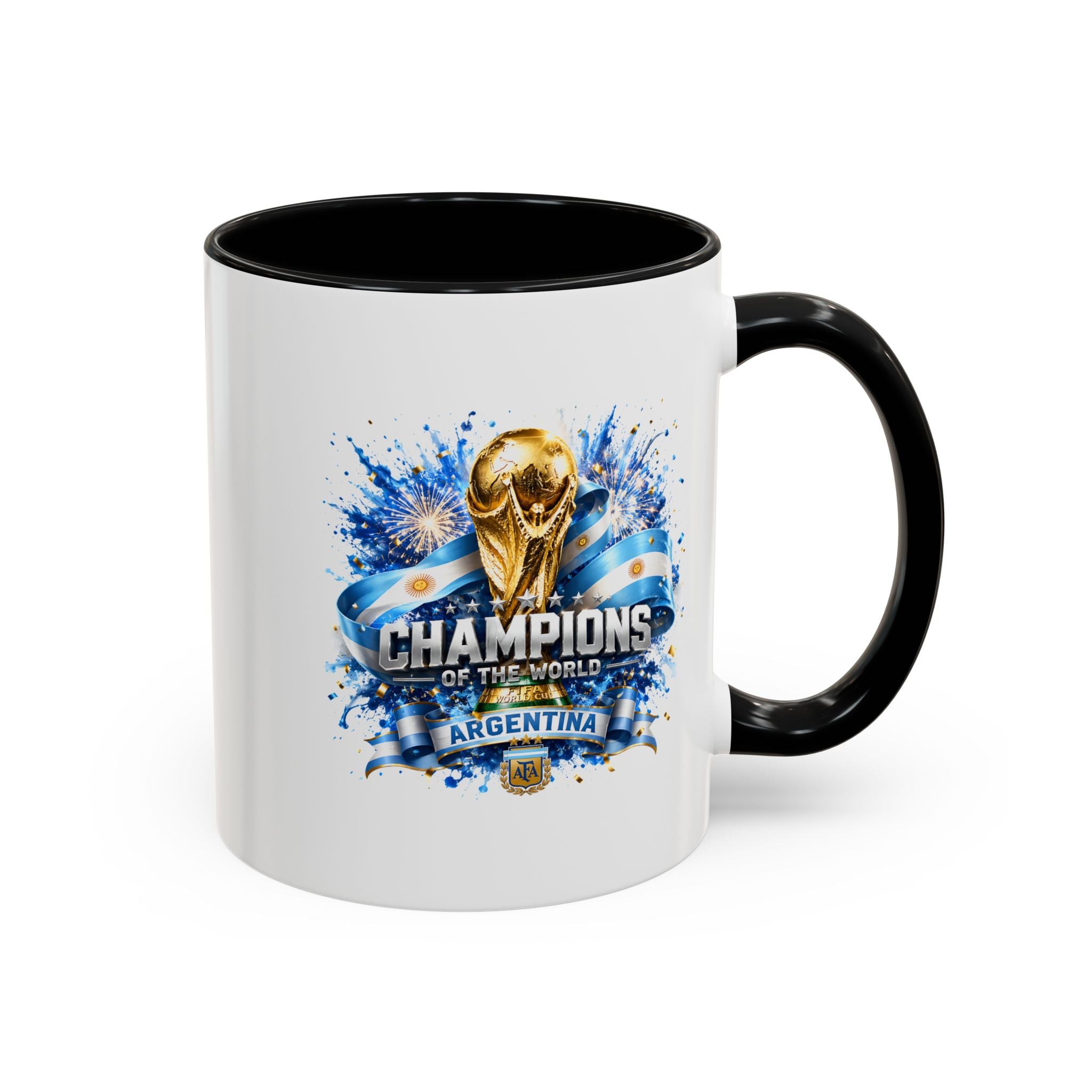 Argentina World Cup Champions Coffee Mug — 'Champions of the World' Accent Mug