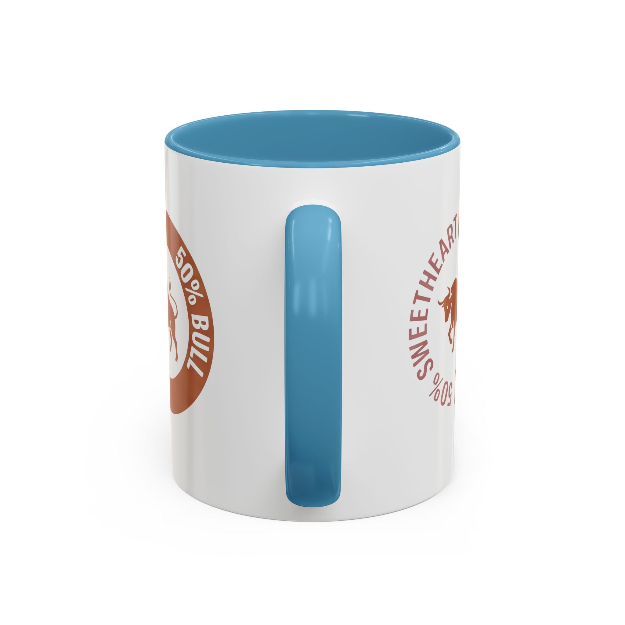 Coffee Mug – "50% Sweetheart 50% Bull" Accent Ceramic Mug