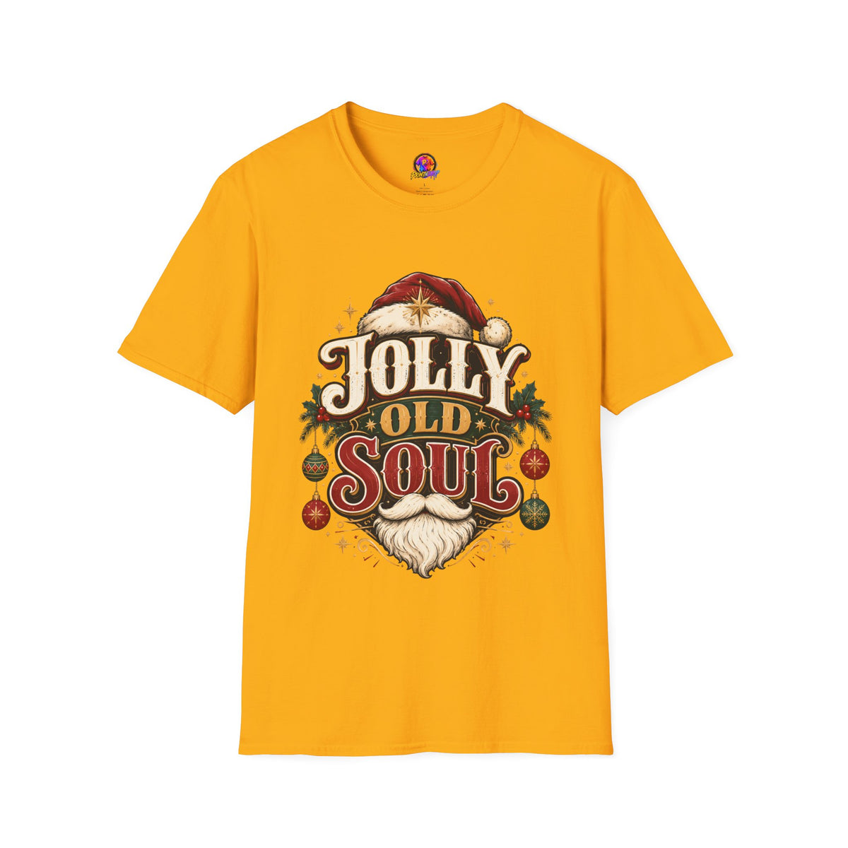 Jolly Old Soul T-Shirt — Vintage Santa Holiday Graphic Tee