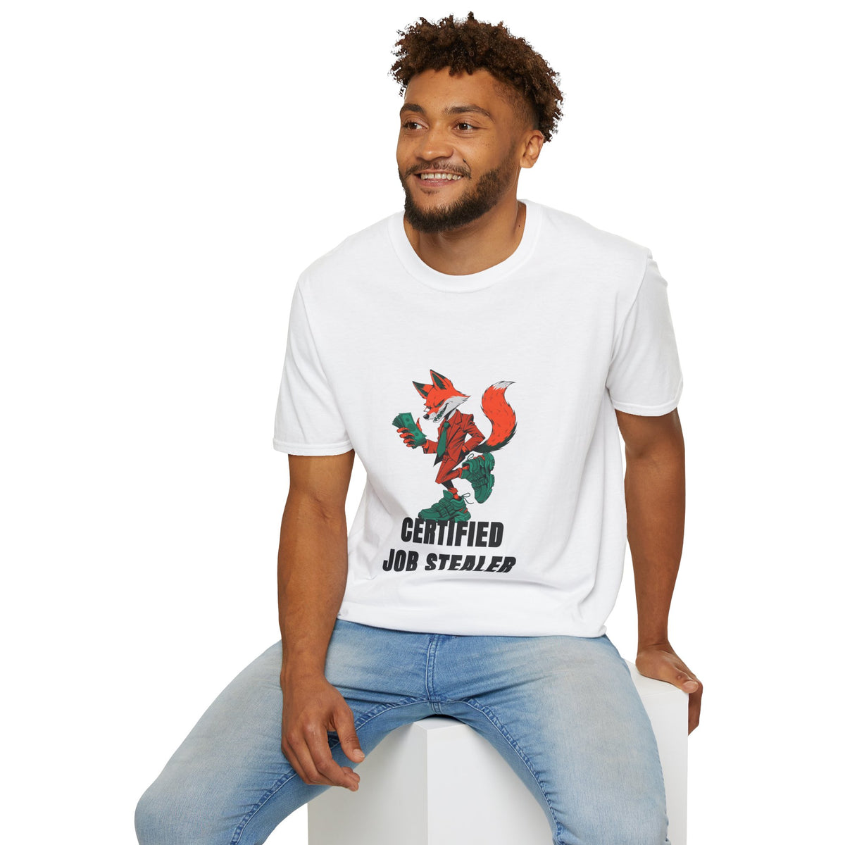 Certified Job Stealer T‑Shirt — Fox Illustration Funny Graphic Tee - Trending Now - August 2026