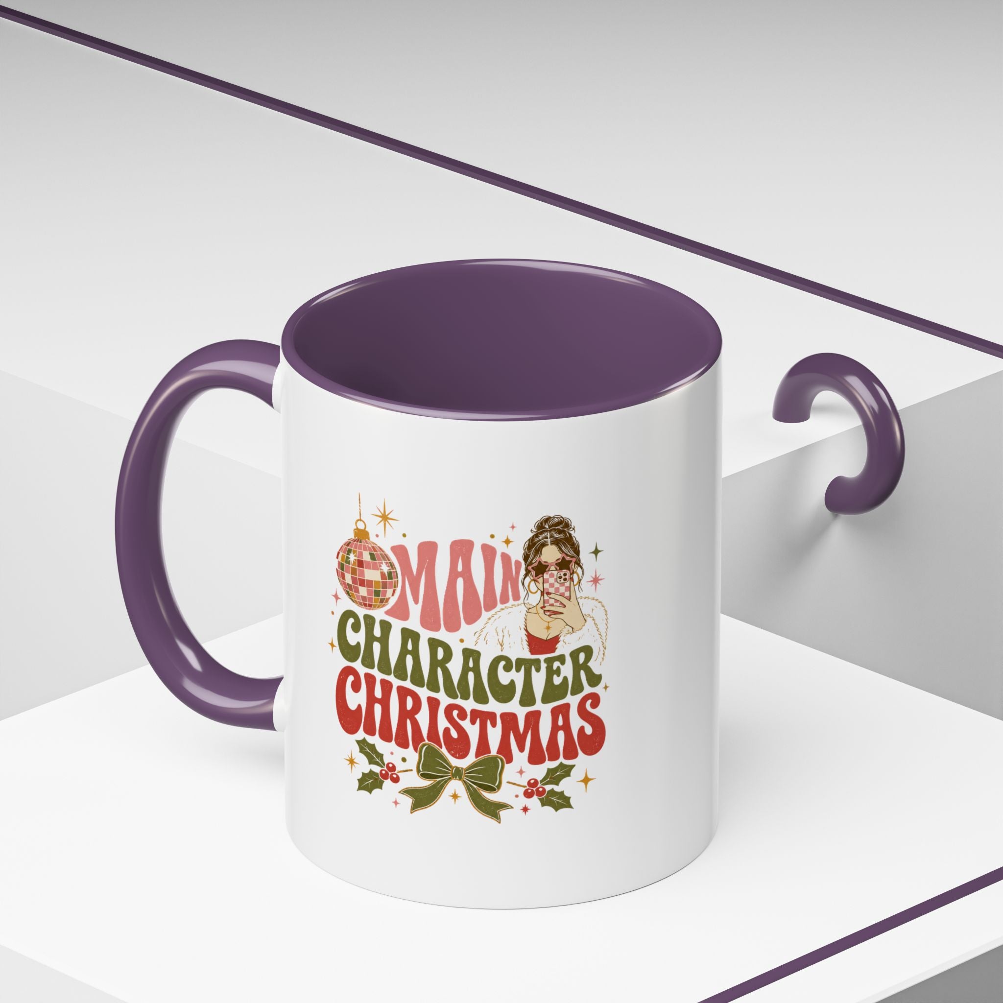 Modern Day Christmas Main Character Christmas Mug — Funny Holiday Coffee Cup