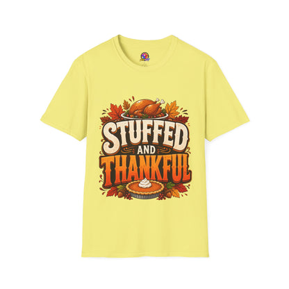 Thanksgiving T-Shirt — "Stuffed and Thankful" Turkey Design