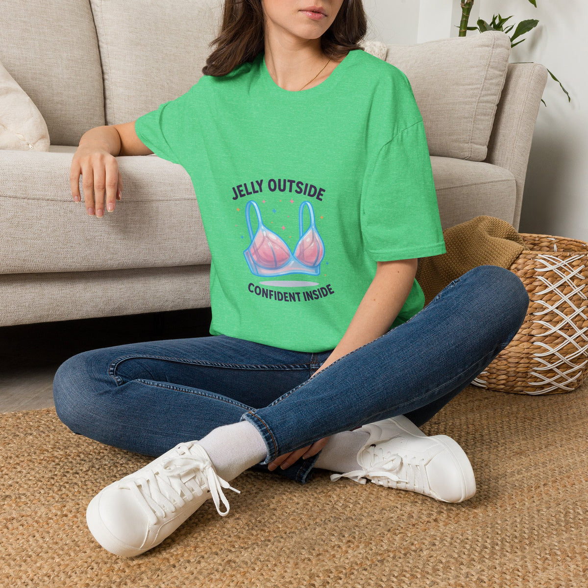 T-Shirt — "Jelly Outside, Confident Inside" Bikini Illustration- Trending Now - October 2026