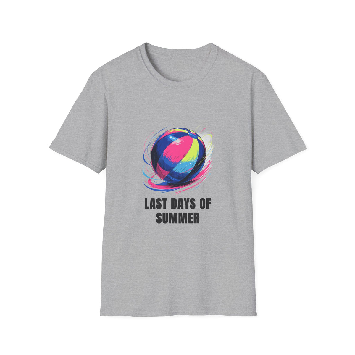 Last Days of Summer T-Shirt — Colorful Beach Ball Graphic Tee - Trending Now - August 2026