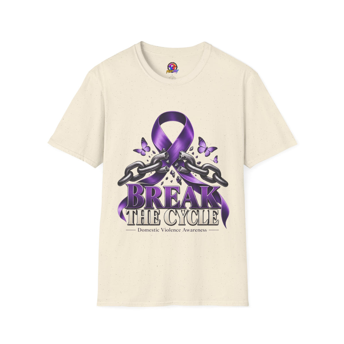 Break The Cycle Purple Ribbon T-Shirt — Domestic Violence Awareness Tee