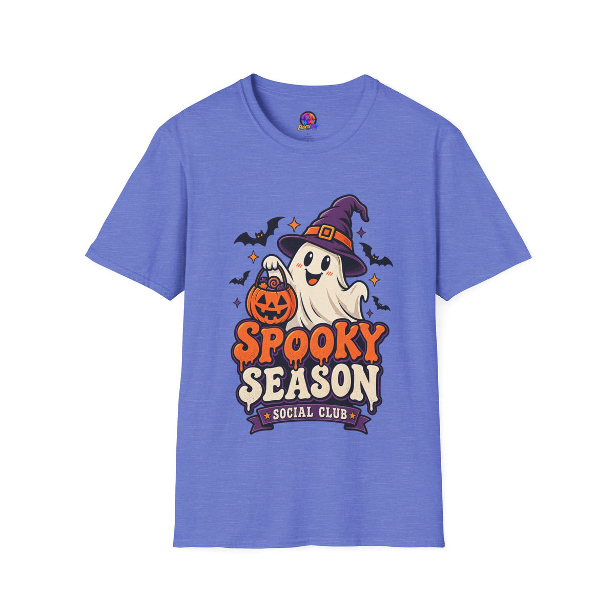 Spooky Season T-Shirt — Cute Ghost Halloween Tee ("Spooky Season Social Club")