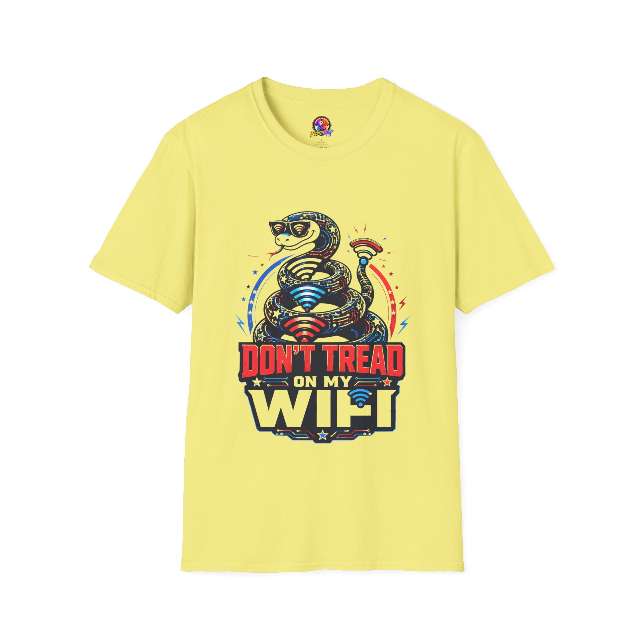 Don’t Tread on My WiFi T-Shirt — Patriotic Gadsden Snake WiFi Tee