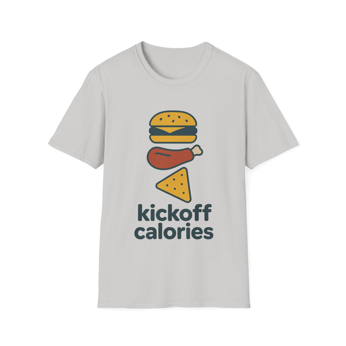 Funny 'Kick Off Calories' T-Shirt — Burger, Drumstick & Pizza Fitness Humor Tee - Trending Now - August 2026