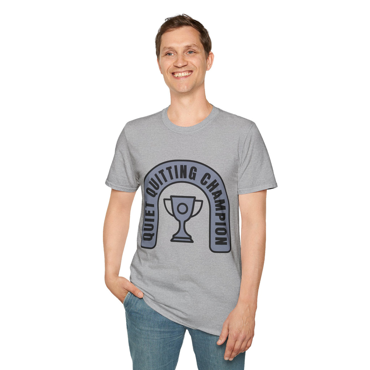 Quiet Quitting Champion T-Shirt — Funny Workplace Trophy Tee - Trending Now - August 2026