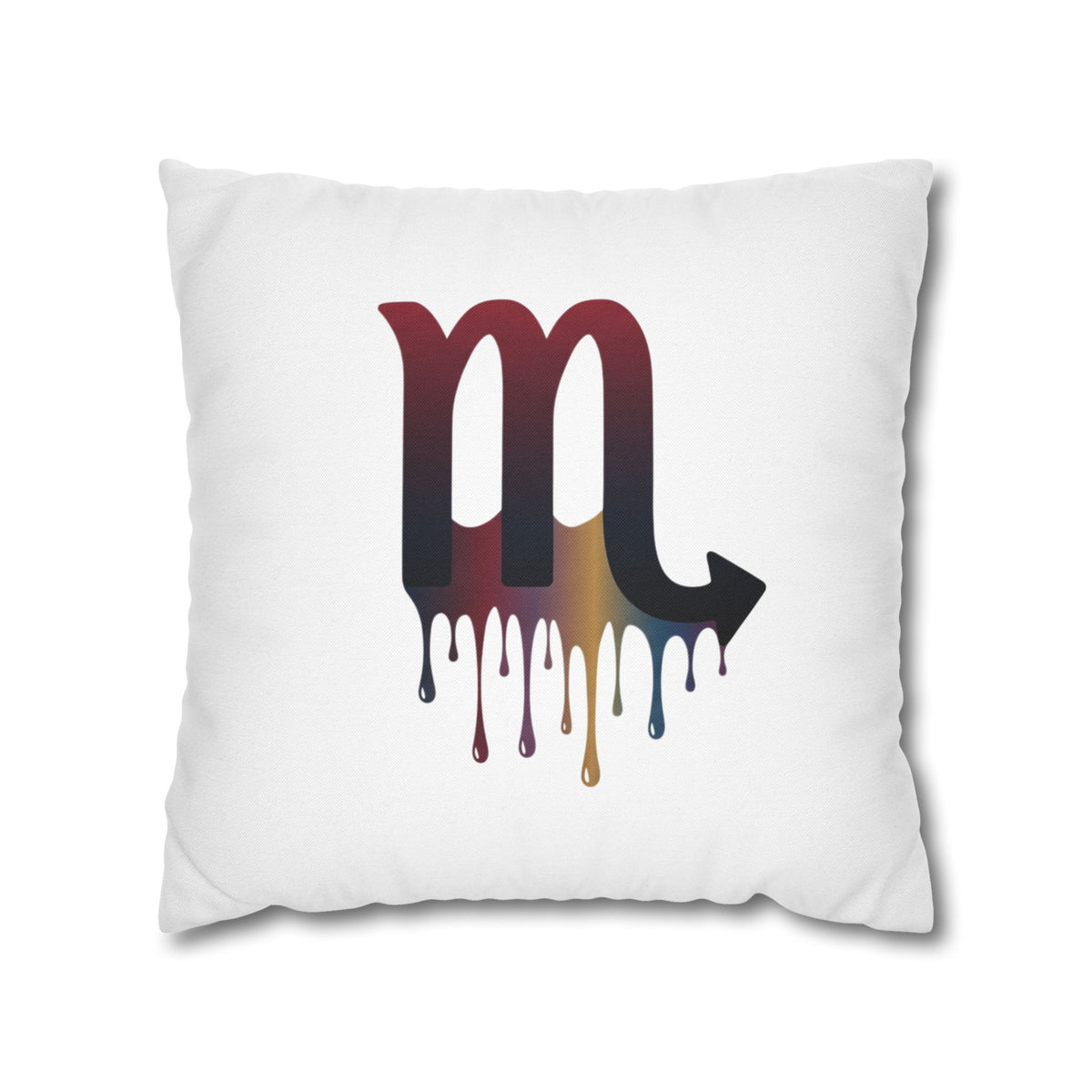 Dripping Scorpio Zodiac Pillowcase — Astrology Sign Decorative Throw Pillow