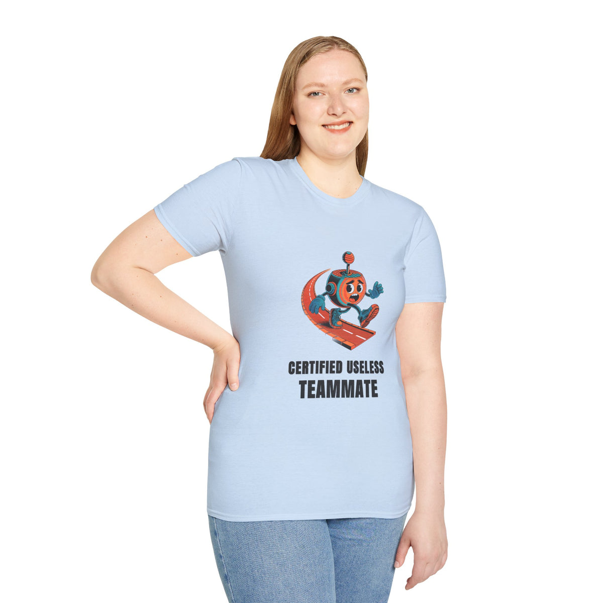 Certified Useless Teammate T-Shirt — Retro Robot Graphic - Trending Now - August 2026