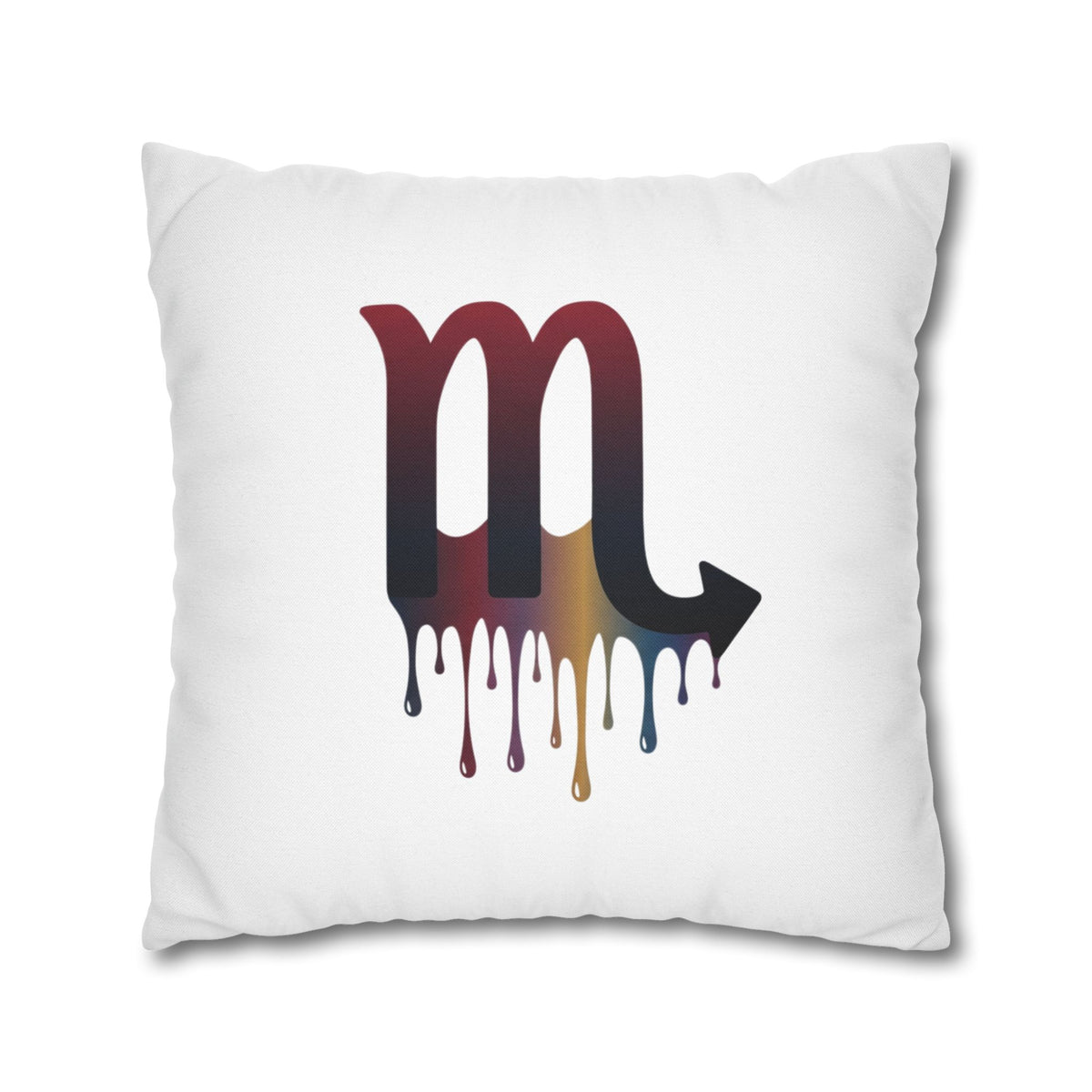 Dripping Scorpio Zodiac Pillowcase — Astrology Sign Decorative Throw Pillow