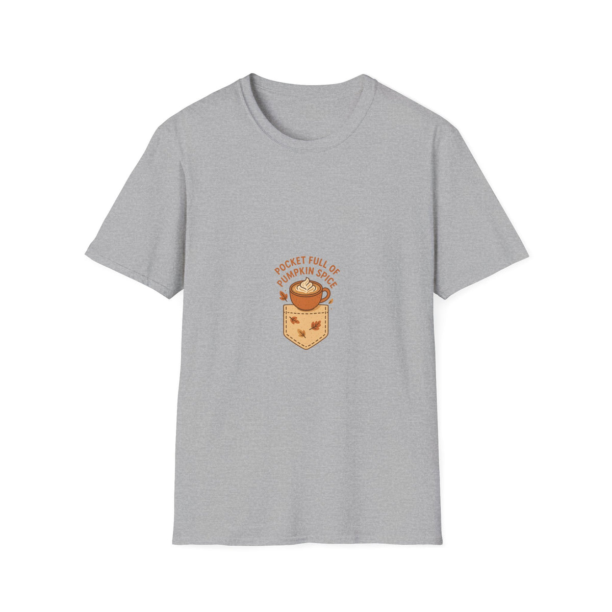 Pocket Full Of Pumpkin Spice Graphic Tee, Cute Autumn Coffee Pocket T-Shirt - Trending Now - September 2026