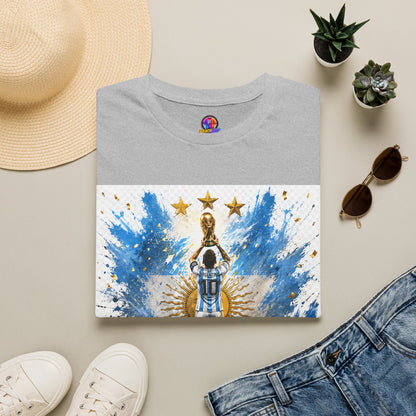 Argentina World Champions T‑Shirt — Soccer World Cup 3 Stars Tribute
