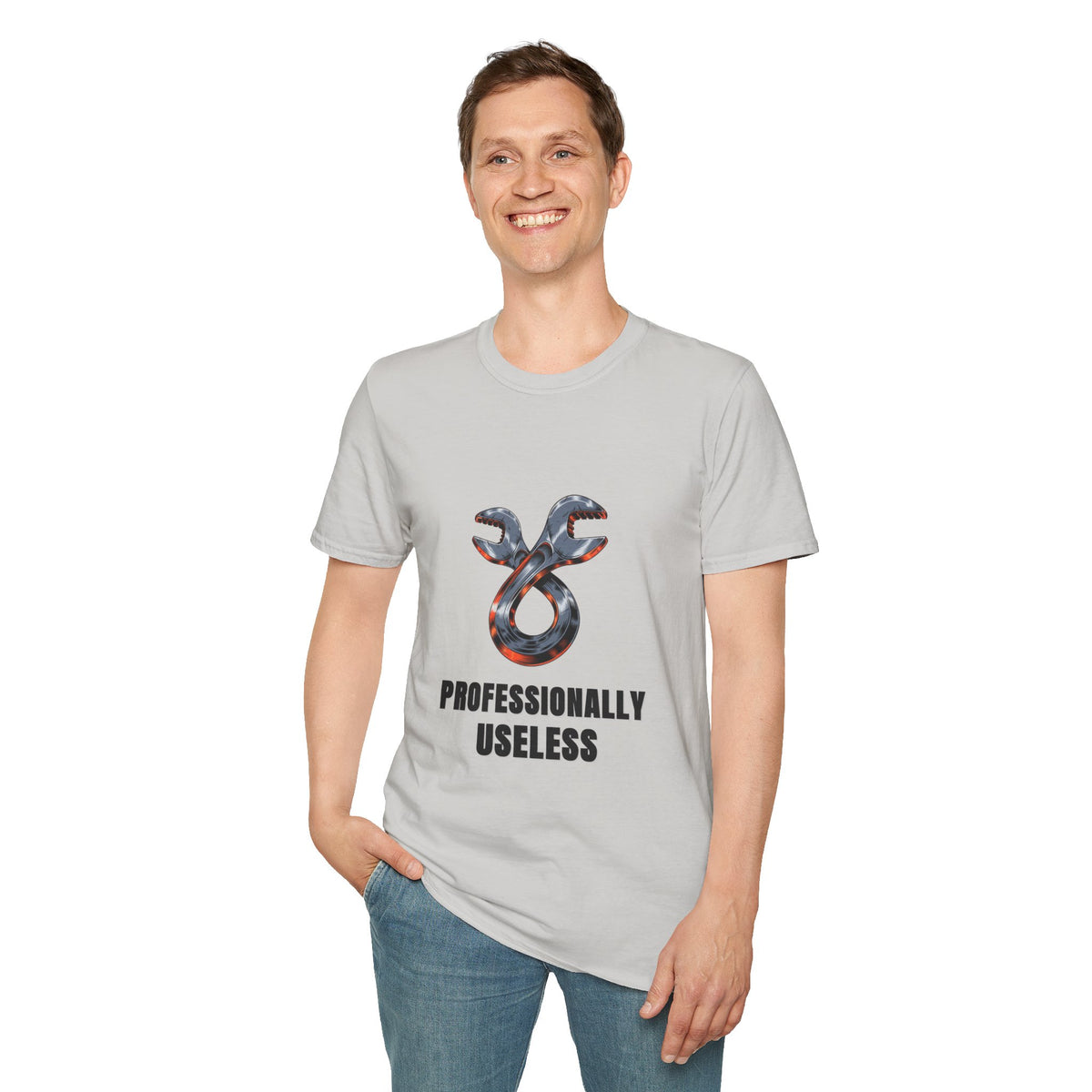 T-Shirt — 'Professionally Useless' Wrench Graphic Tee - Trending Now - August 2026