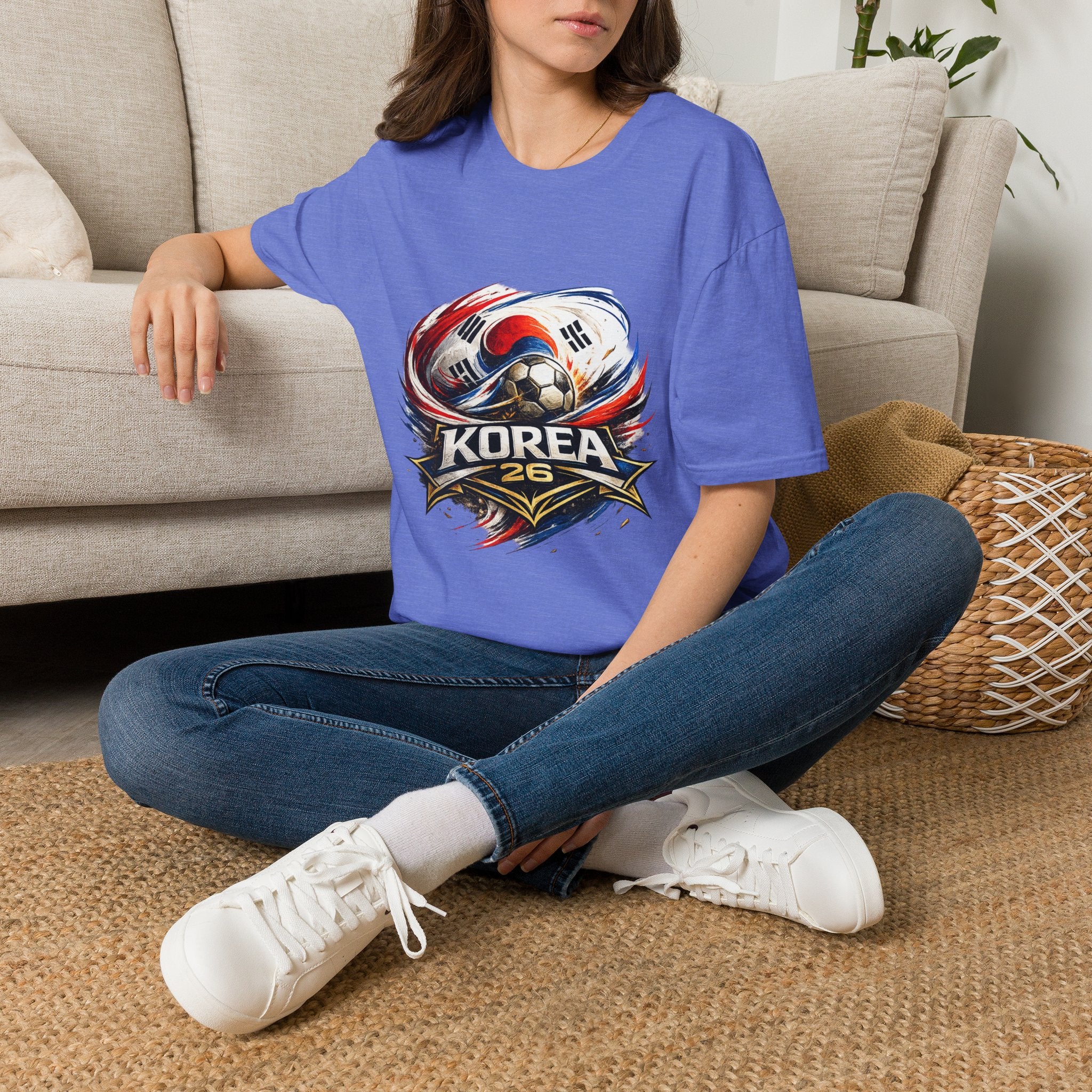 Korea Soccer T‑Shirt — Korea Football Crest Tee