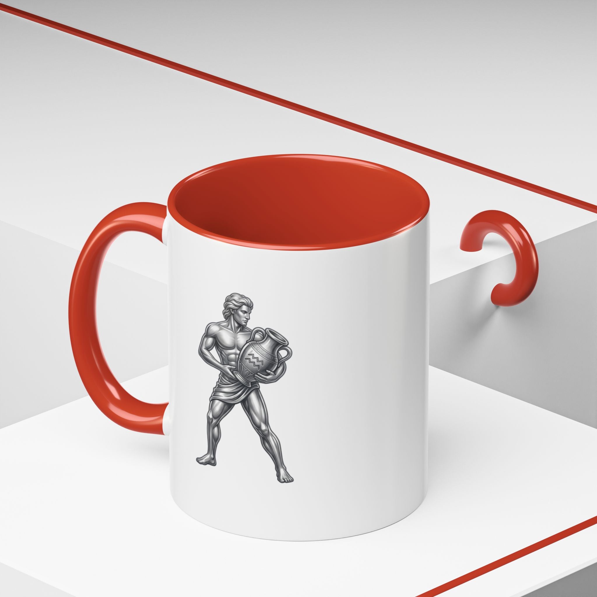 Aquarius Zodiac Accent Coffee Mug – Astrology Sign Gift