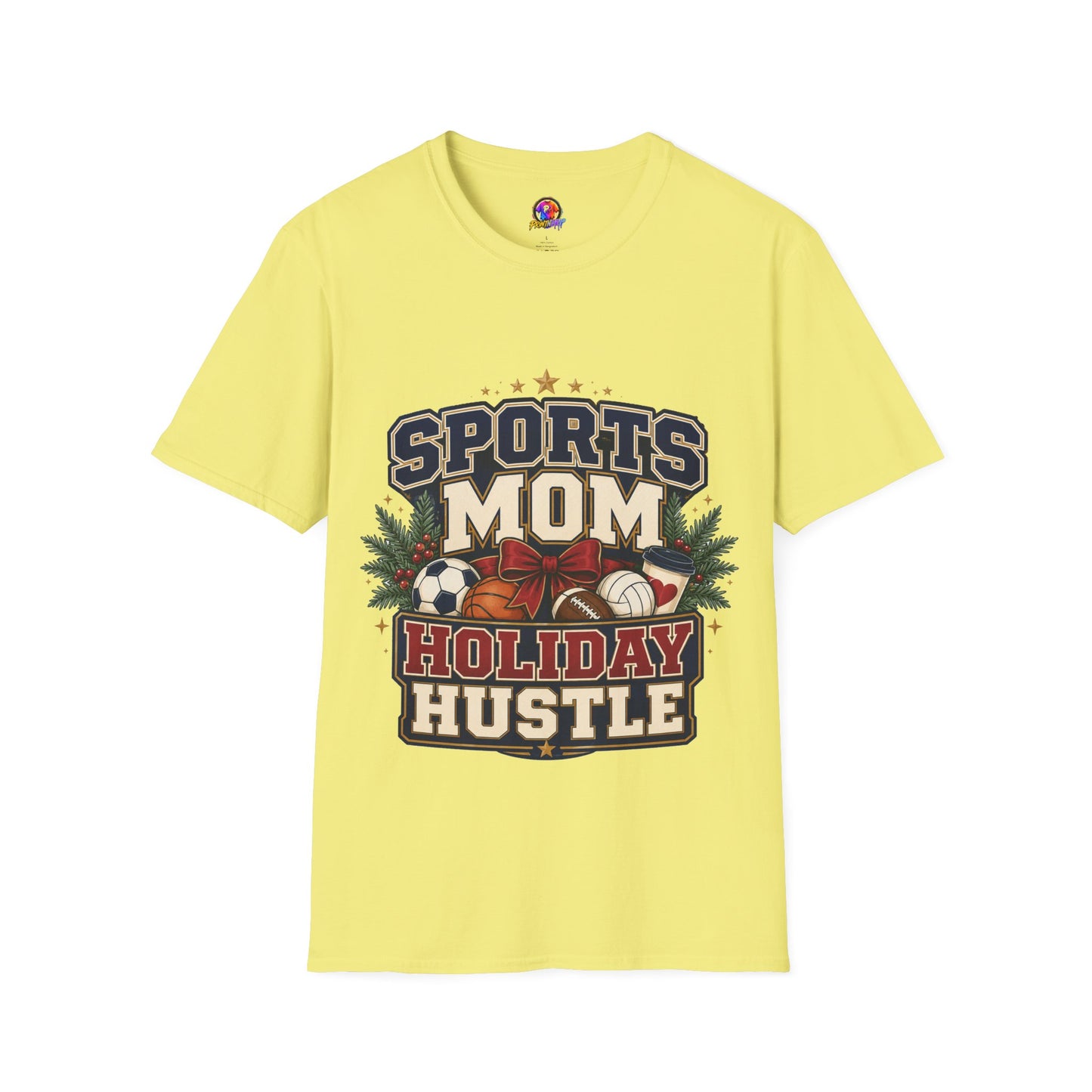 Sports Mom T‑Shirt — "Holiday Hustle" Athletic Mom Tee