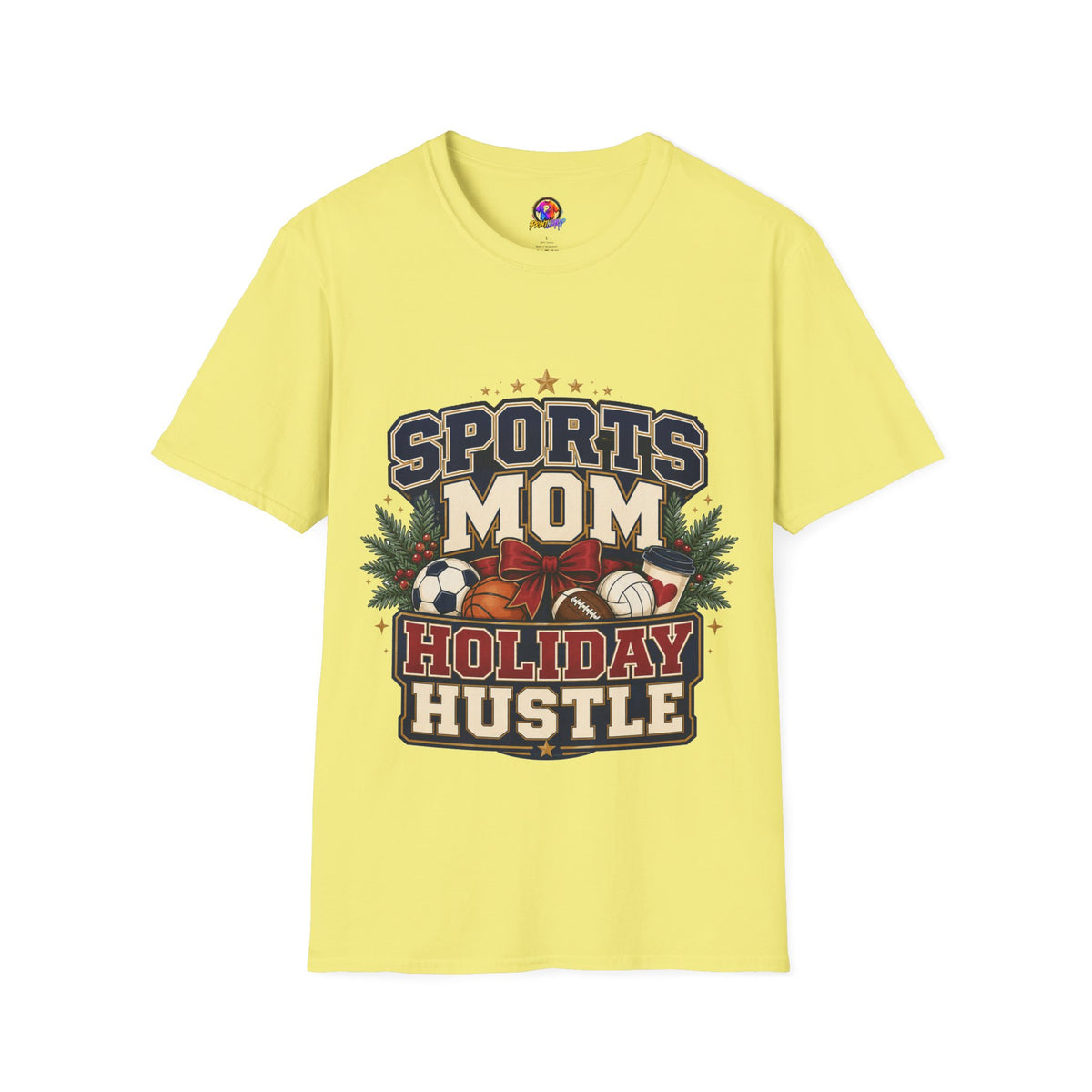 Sports Mom T‑Shirt — "Holiday Hustle" Athletic Mom Tee