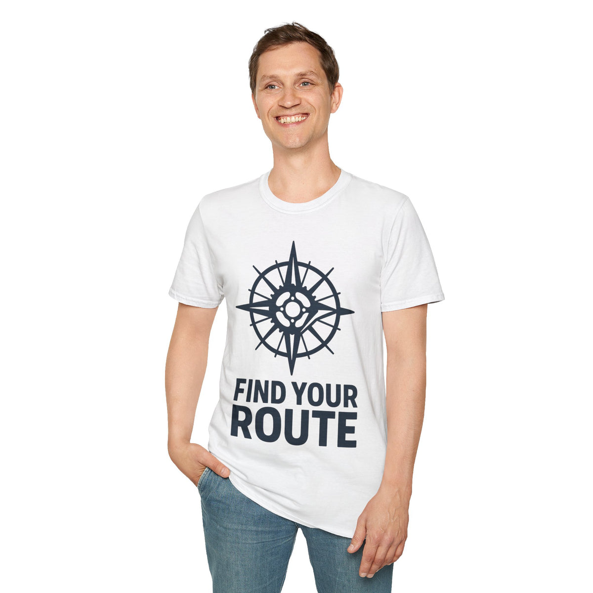 "Find Your Route" Compass Graphic Tee | Minimalist Adventure Travel T-Shirt - Trending Now - September 2026