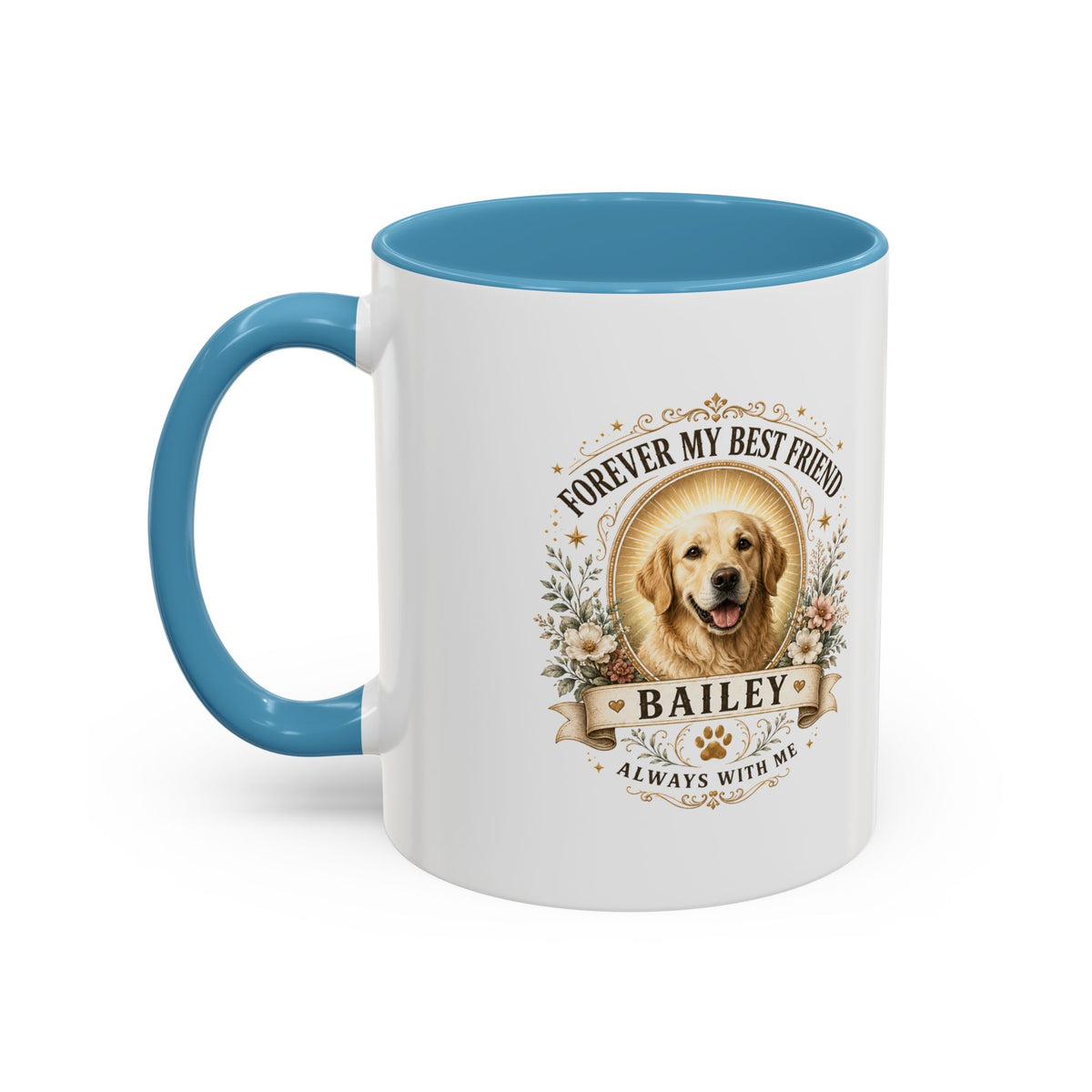 Milo Bailey Dog Dad Mom Personalized Dog Photo Coffee Mug — "Forever My Best Friend" Memorial Mug
