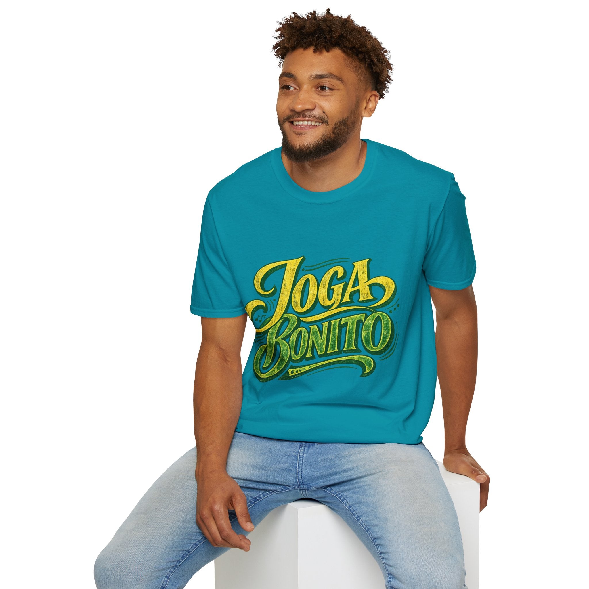Brazil T-Shirt — 'Joga Bonito' Vintage Soccer Script Tee