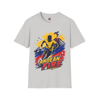 Ecuador Andean Fire Running T‑Shirt — Volcano Trail Runner Graphic Tee
