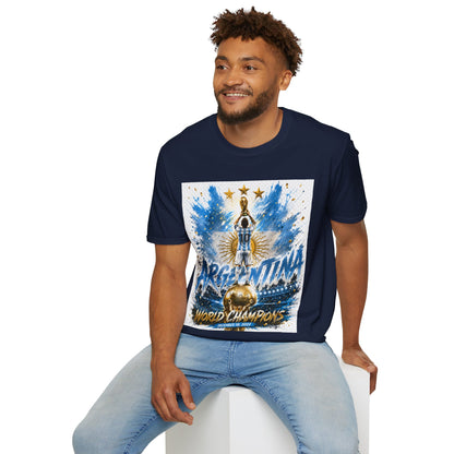 Argentina World Champions T‑Shirt — Soccer World Cup 3 Stars Tribute