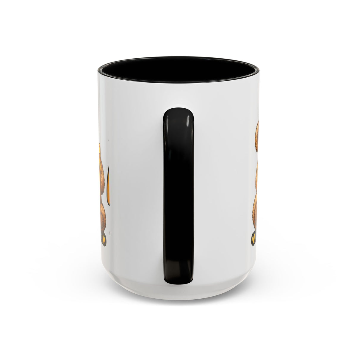 Gold Ribbon Teddy Bear Childhood Cancer Awareness Accent Mug (11/15oz)