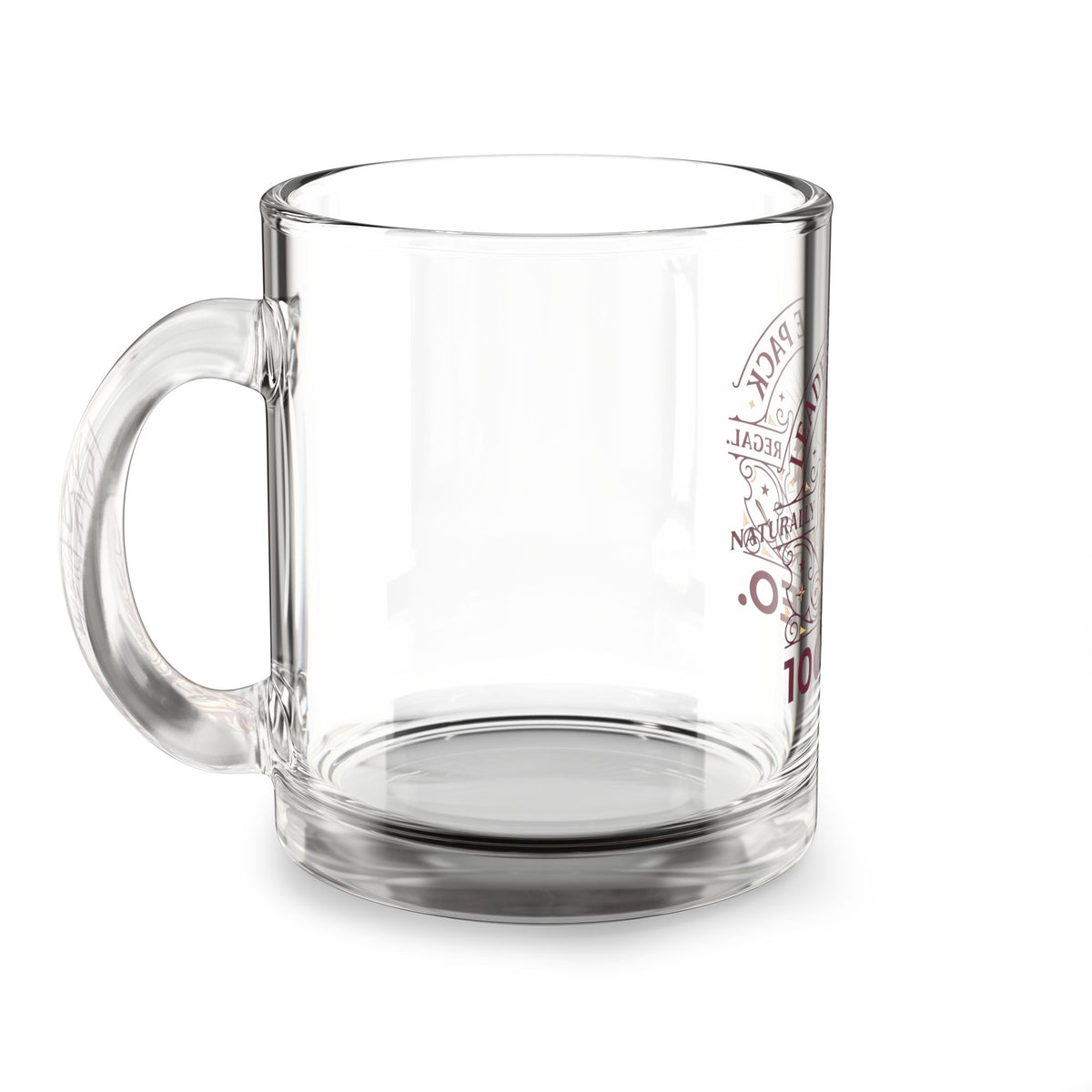 Leo Zodiac Glass Mug — "Leader of the Pack" 100% LEO Coffee Cup