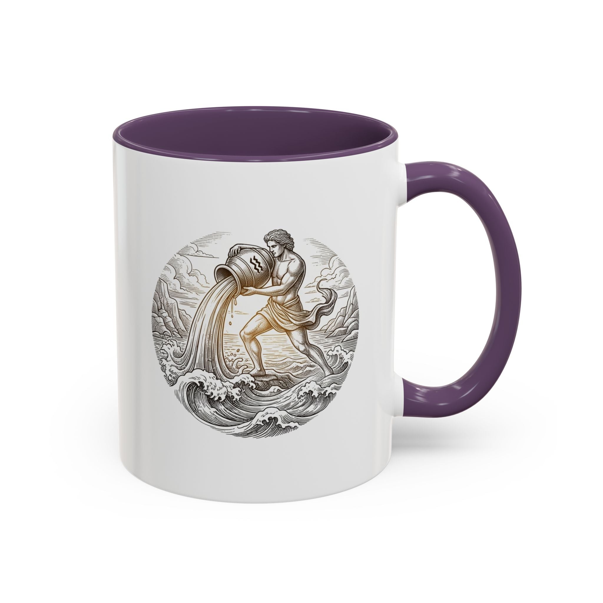 Aquarius Zodiac Coffee Mug — Astrology Sign Accent Mug