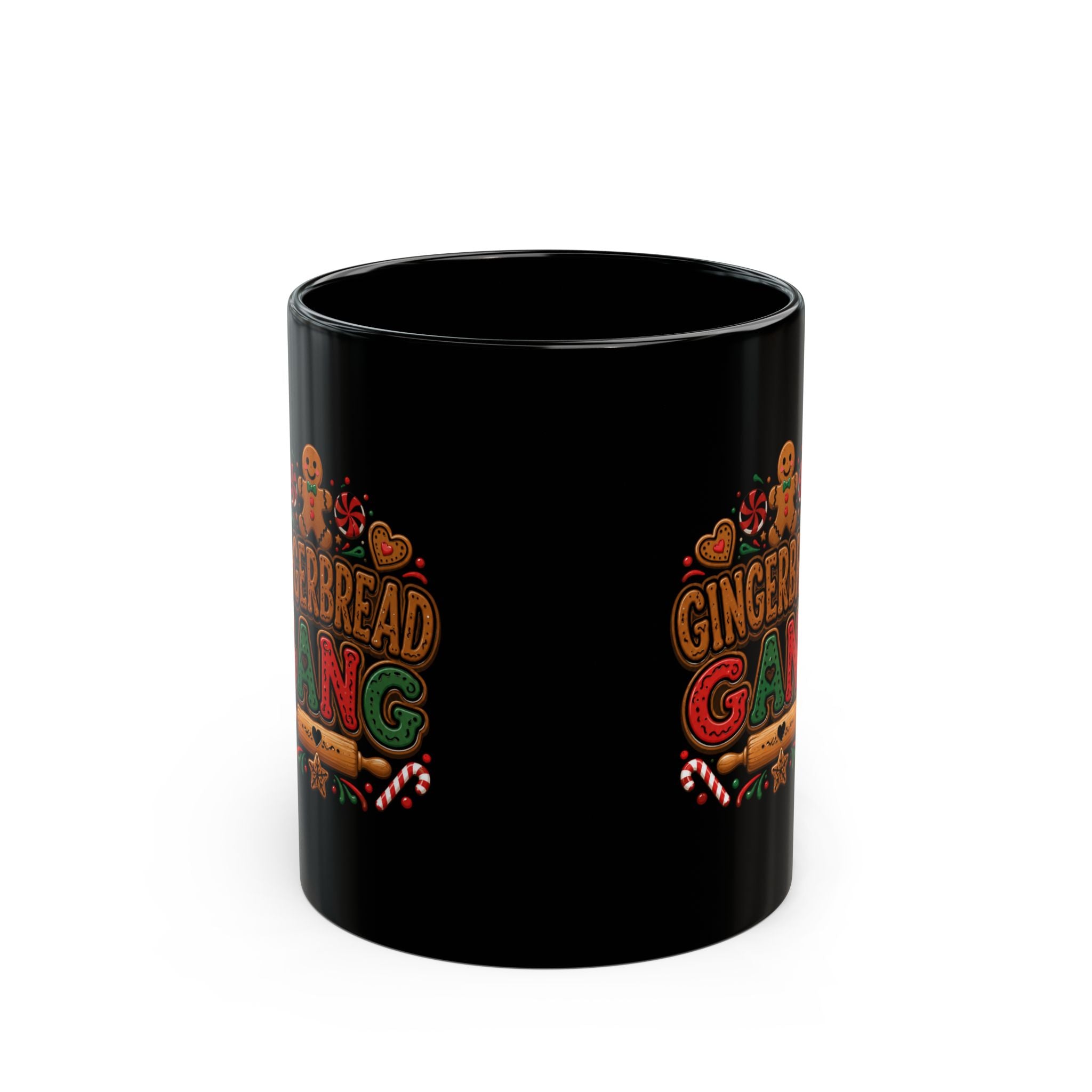 Gingerbread Gang Christmas Mug — Festive Holiday Coffee Cup