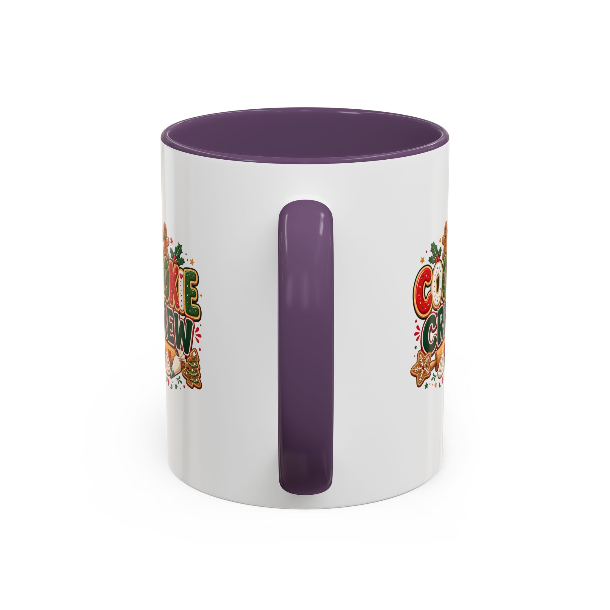 Cookie Crew Accent Coffee Mug — Holiday Gingerbread Christmas Coffee Cup