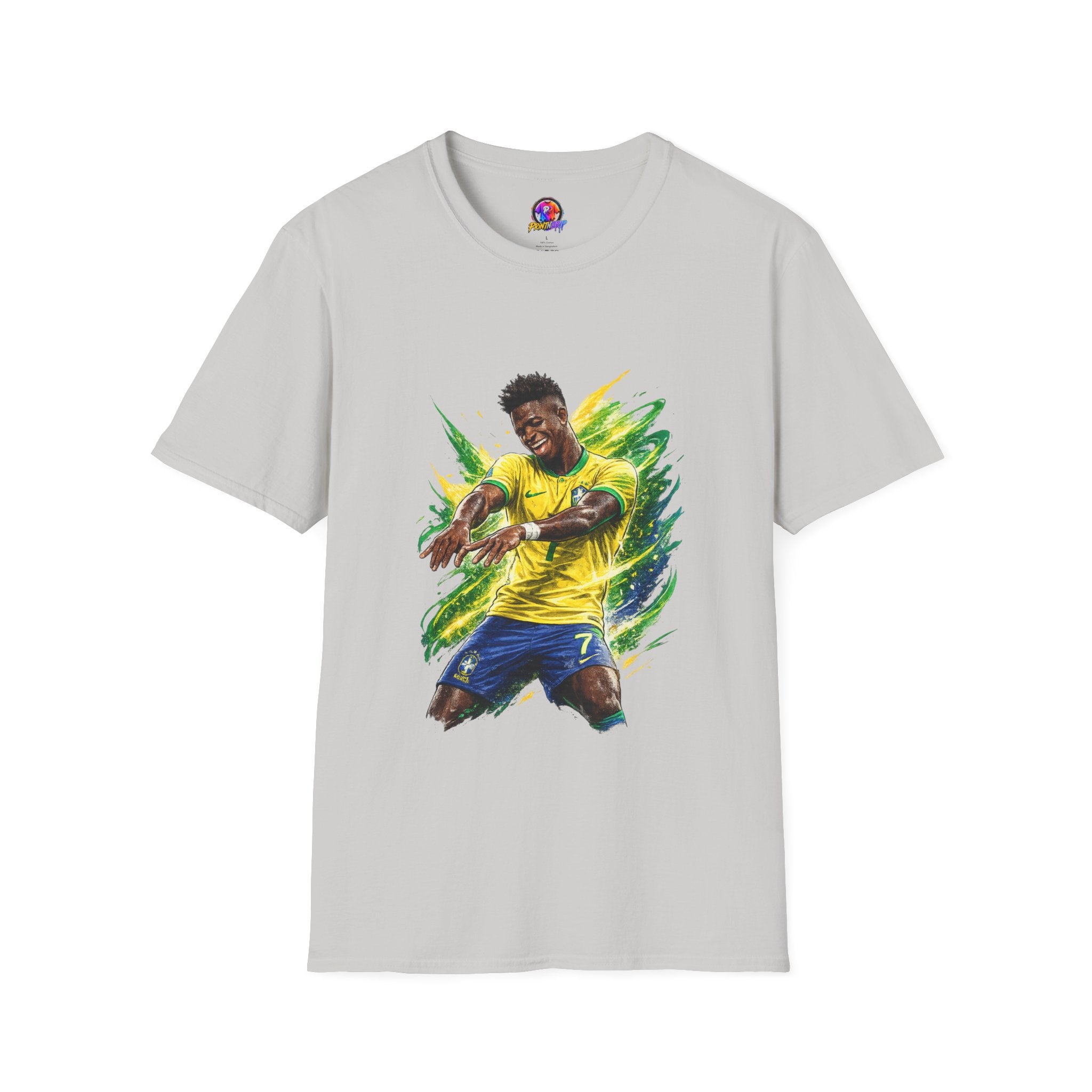 Brazil  Soccer Celebration T-Shirt — Brazilian Football Player Artwork