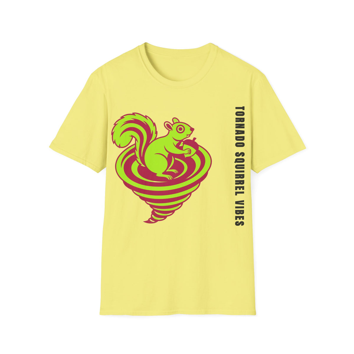 Squirrel Tornado T‑Shirt — Neon Retro Squirrel Whirl Graphic Tee - Trending Now - September 2026